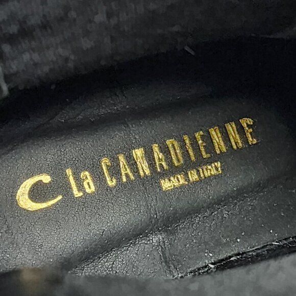 La Canadienne Black Leather Chelsea Boots Size 37 Made In Italy With Wellfleet L - Picture 7 of 11